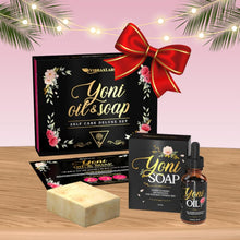 Yoni Oil & Yoni Soap 2 Piece Set – 4 Oz. Calendula Scented Feminine Intimate Wash Natural Bar Soap & 1 Oz. Rose Scented Vaginal Oil Bundle for pH Balance